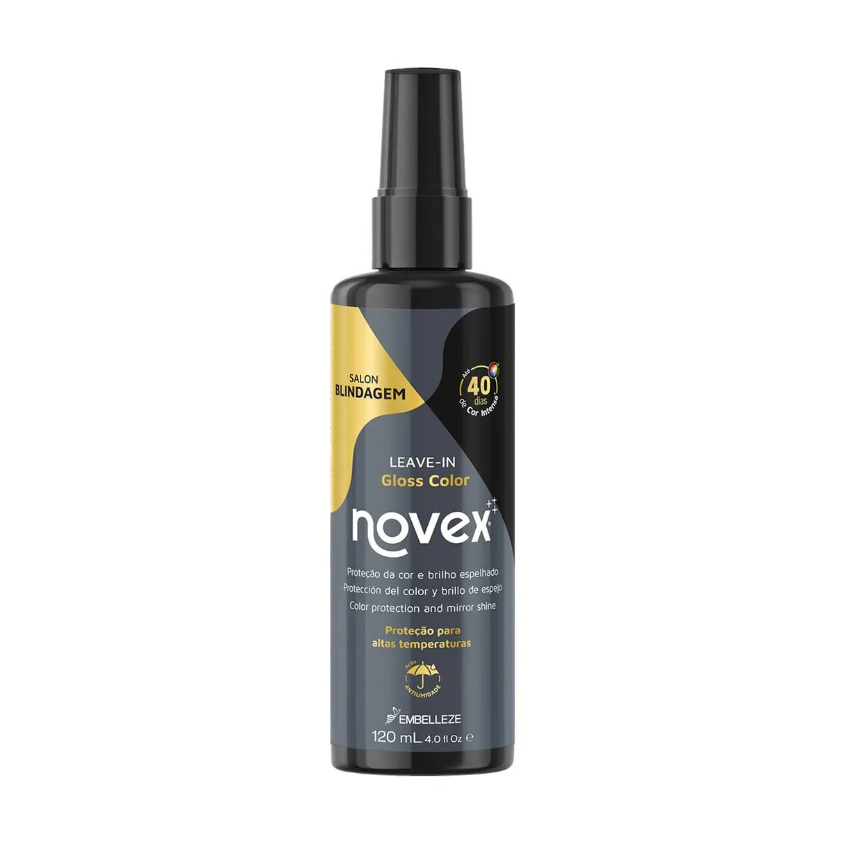 Незмивний спрей для волосся Novex Salon Blindagem Leave-In Gloss Color, 120 мл